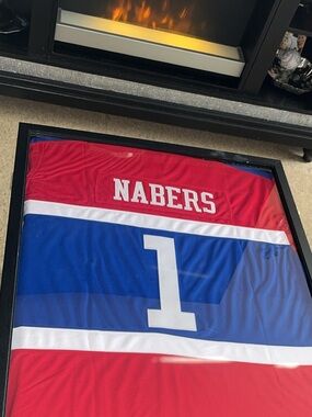 Football Jersey with 'Nabers' and Number 1 Official NFL JERSEY